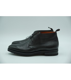 Boots noires cuir Santoni
